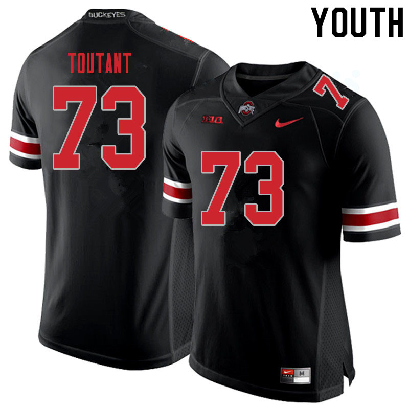 Youth #73 Grant Toutant Ohio State Buckeyes College Football Jerseys Sale-Blackout